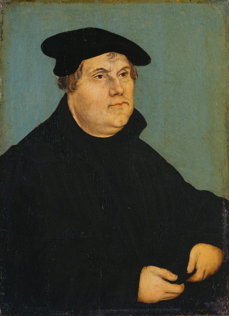 Martin Lutherin muotokuva tekijältä workshop of Lucas Cranach the Elder