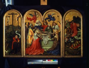 Seilern Triptyykki - The Tombment, n. 1425 (maali, kultalehti paneelissa)