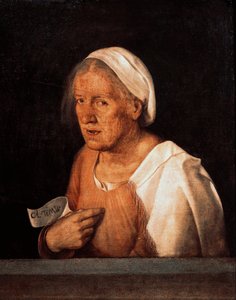 La Vecchia (Vanha nainen) vuoden 1505 jälkeen (öljy kankaalle)