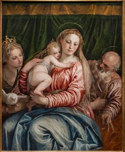 Madonna ja Jeesus-lapsi S. Catherine of Alessandrian ja Pietarin välillä, yksityiskohta