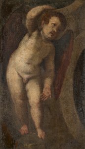 A Standing Putto, n. 1548-88 (öljy kankaalle) tekijältä Veronese