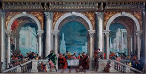 Ateria Levi Paintingissa, Paolo Veronese Caliari (1528-1588) 1573 Mitat 5,51x13,1 m Venetsia, Gallerie del 