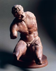 Miesten alastonkuva, noin 1572, Giambologna (1529-1608), terrakottaveistos, 38,5 cm tekijältä Giambologna