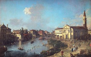 Dolo Brentalla, St. Roccon kirkko ja Villa Zanon-Bon tekijältä Canaletto