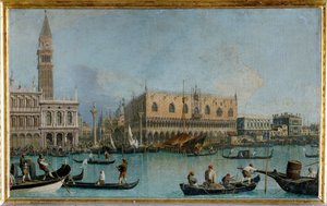 Palazzo Ducale Venetsiassa (maalaus kankaalle) tekijältä (1697-1768) Canaletto