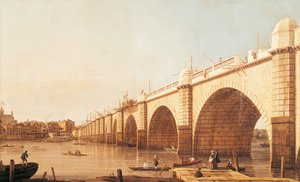 Westminster Bridge rakenteilla, Giovanni Antonio Canal, joka tunnetaan nimellä Canaletto (1697-1768), öljy kankaalle