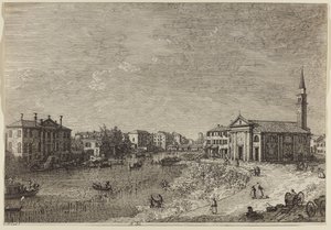 Al Dolo (etsaus paperille) tekijältä Canaletto