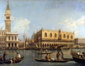 Canaletto (1697 - 1768): Näkymä Venetsian herttuapalatsille Milano Pinacoteca di Brera