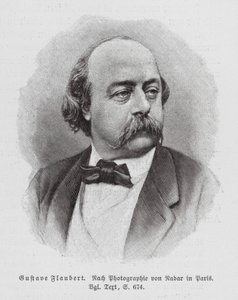Gustave Flaubert, ranskalainen kirjailija (kaiverrus) tekijältä (1820-1910) (after) Nadar