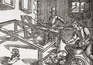 Silkkikääre, faksimile kuvasta Edward Williamin "Virginia Truly Valued", 1650, The Century Illustrated Monthly Magazine -lehdestä, julkaistu 1884 (litho) tekijältä (after) American School