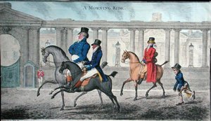A Morning Ride, kaivertanut James Gillray (1756-1815), julkaissut Hannah Humphrey vuonna 1804 (käsinvärinen etsaus) tekijältä (after) English School