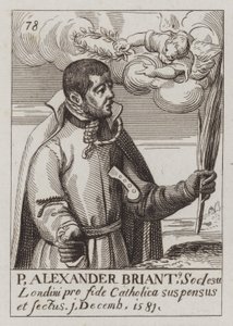 Alexander Briant, englantilainen jesuiitta ja katolinen marttyyri (kaiverrus) tekijältä (after) English School