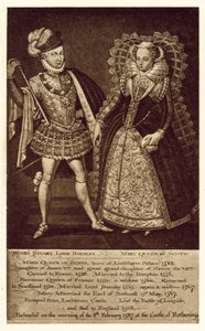 Henry Stuart Lord Darnley, Mary Queen of Scots (litho) tekijältä (after) English School