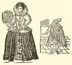 Kuvitus Roxburghen balladeille (puupiirros)