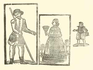 Kuvitus Roxburghen balladeille (puupiirros) tekijältä (after) English School