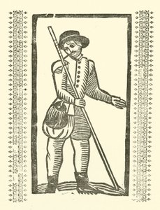 Kuvitus Roxburghen balladeille (puupiirros) tekijältä (after) English School