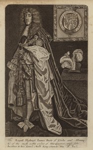 James II ja VII, Englannin, Skotlannin ja Irlannin kuningas, kun Yorkin herttua (kaiverrus) tekijältä (after) English School