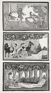 The History of The Two Children in the Wood, kuvitus John Ashtonin kirjasta "Chap-books of the Eightenth Century", pub. 1882 (litho) tekijältä (after) English School