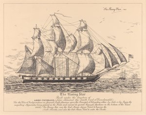 Rising Star (1821), joka rakennettiin Espanjan Etelä-Amerikan itsenäisyyssotaa varten. tekijältä (after) English School