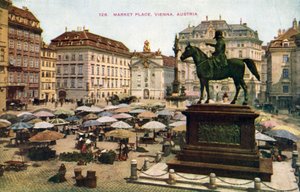 Market Place, Viena, Áustria (foto colorida) finlandês tekijältä (after) English photographer