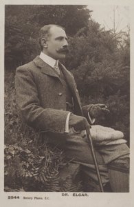 Sir Edward Elgar, englantilainen säveltäjä (m/w kuva) tekijältä (after) English photographer