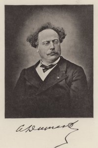 Alexandre Dumas nuorempi, ranskalainen kirjailija (s/w-kuva) tekijältä (after) French Photographer