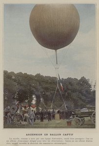 Captive Balloon Ascent (värillinen kuva) tekijältä (after) French Photographer