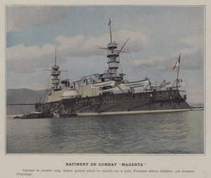 Taistelulaiva "Magenta" (värillinen kuva) tekijältä (after) French Photographer