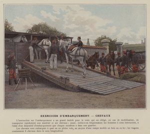Lentoharjoitukset, hevoset (värillinen kuva) tekijältä (after) French Photographer