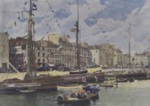 Le Havre, Basins lomalla (värillinen kuva) tekijältä (after) French Photographer