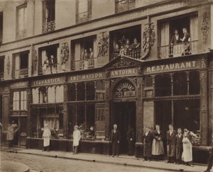 Pied-de-Mouton-ravintola, rue Vauvilliers (m/w kuva) tekijältä (after) French Photographer