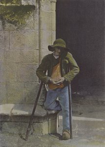 Breton kerjäläinen (värillinen kuva) tekijältä (after) French Photographer