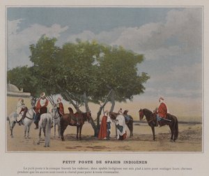 Alkuperäiskansojen spahien pieni viesti (värillinen kuva) tekijältä (after) French Photographer