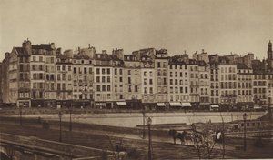 Quai Le Pelletier noin 1855, nyt osa Quai de Gesvresiä (m/v kuva) tekijältä (after) French Photographer