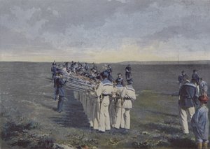 Vierailu aseiden luo ampumisen jälkeen (värillinen kuva) tekijältä (after) French Photographer