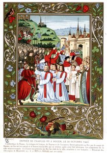Charles VII:n sisäänkäynti Rouenissa 26. lokakuuta tekijältä (after) French School