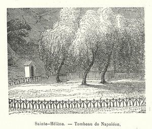 Sainte-Helene, Napoleonin hauta (kaiverrus) tekijältä (after) French School