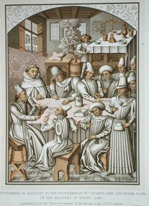 Veljeskunnan "Charite-Dieu ja Notre-Dame of the Recovery of Rouen" suorittama tilien selvitys "Livre des comptesista" tekijältä (after) French School