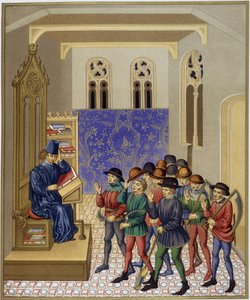Maatalouden oppitunti - miniatyyri faksimile 1400-luvulta tekijältä (after) French School