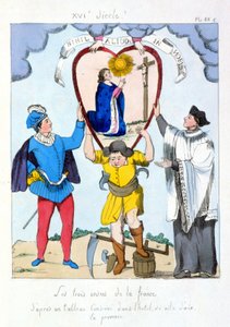 Ranskan kolme järjestystä Aix en Provencen kaupungintalossa säilytetyn maalauksen mukaan. Sarjakuva kolmen järjestyksen epätasa-arvosta vallankumouksen 1789 jälkeen.