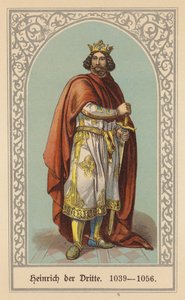 Henrik III, Pyhän saksalais-roomalaisen keisari (värilitografia)