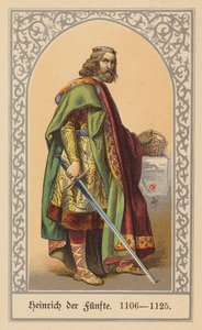 Henrik V, Pyhän saksalais-roomalaisen keisari (värilitografia) tekijältä (after) German School