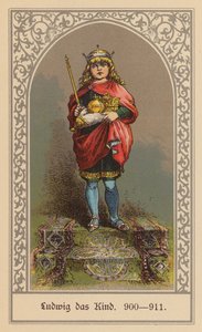 Ludvig Lapsi, Itä-Ranskan kuningas (värilitografia) tekijältä (after) German School