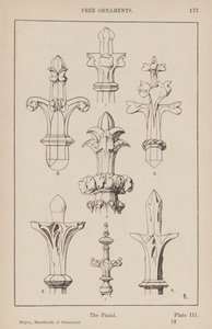 Koriste: (kaiverrus): Free Ornaments, The Finial (kaiverrus) tekijältä (after) German School