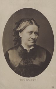 Clara Schumann, saksalainen pianisti ja säveltäjä (s/w-kuva) tekijältä (after) German photographer
