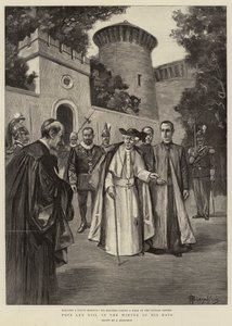 Paavi Leo XIII päiviensä talvella (kaiverrus) tekijältä (after) Italian School