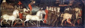 Riemukulkue - cassone-paneeli tekijältä (attr. to) Master of Stratonice