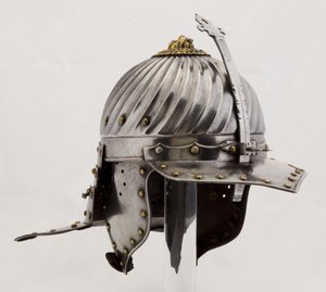 Zischägge, n. 1620-25 (teräs, rauta, messinki ja nahka) tekijältä (attr.to) German School
