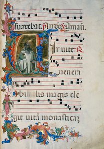 Valaistu nimikirjain San Romualdon hahmolla (Corale 8, n. 76), Santa Maria degli Angelin kuorokirjaan 8
