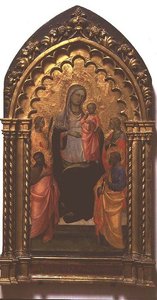 Madonna and Child with Saints (tempera on panel)finn